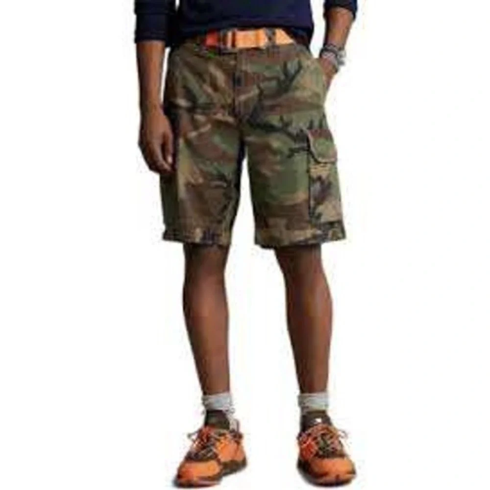 Polo Ralph Lauren Mens Camo Cargo Shorts Woodland Camouflage Size 32